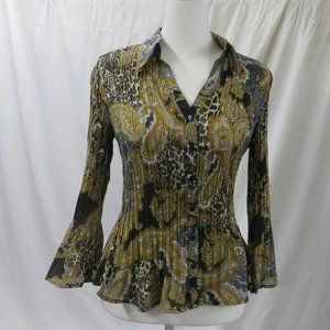 Women's Paisley Print 3/4 Sleeve Blouse